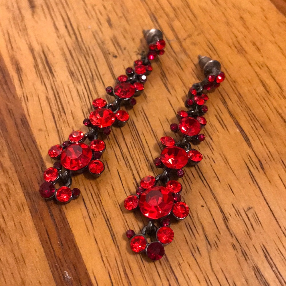 Red Crystal Earrings